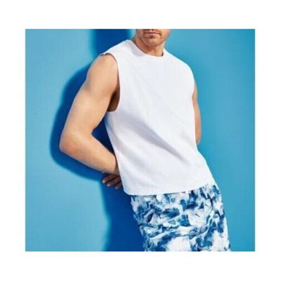 Royalty Maluma Sleeveless‎ T-Shirt Mens Large Solid White Crewneck Latin NEW - Picture 2 of 6